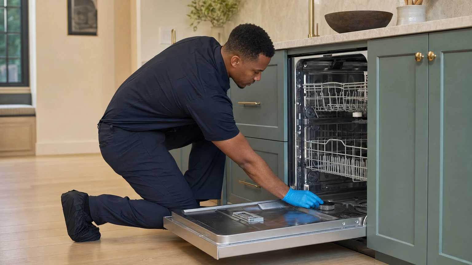Panel-ready dishwasher diagnostic visit in Princeton